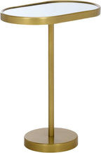 SAFAVIEH Home Collection - Ikaky Side Table, Gold Metal Base & Oval Mirrored Top (ACC5511A)