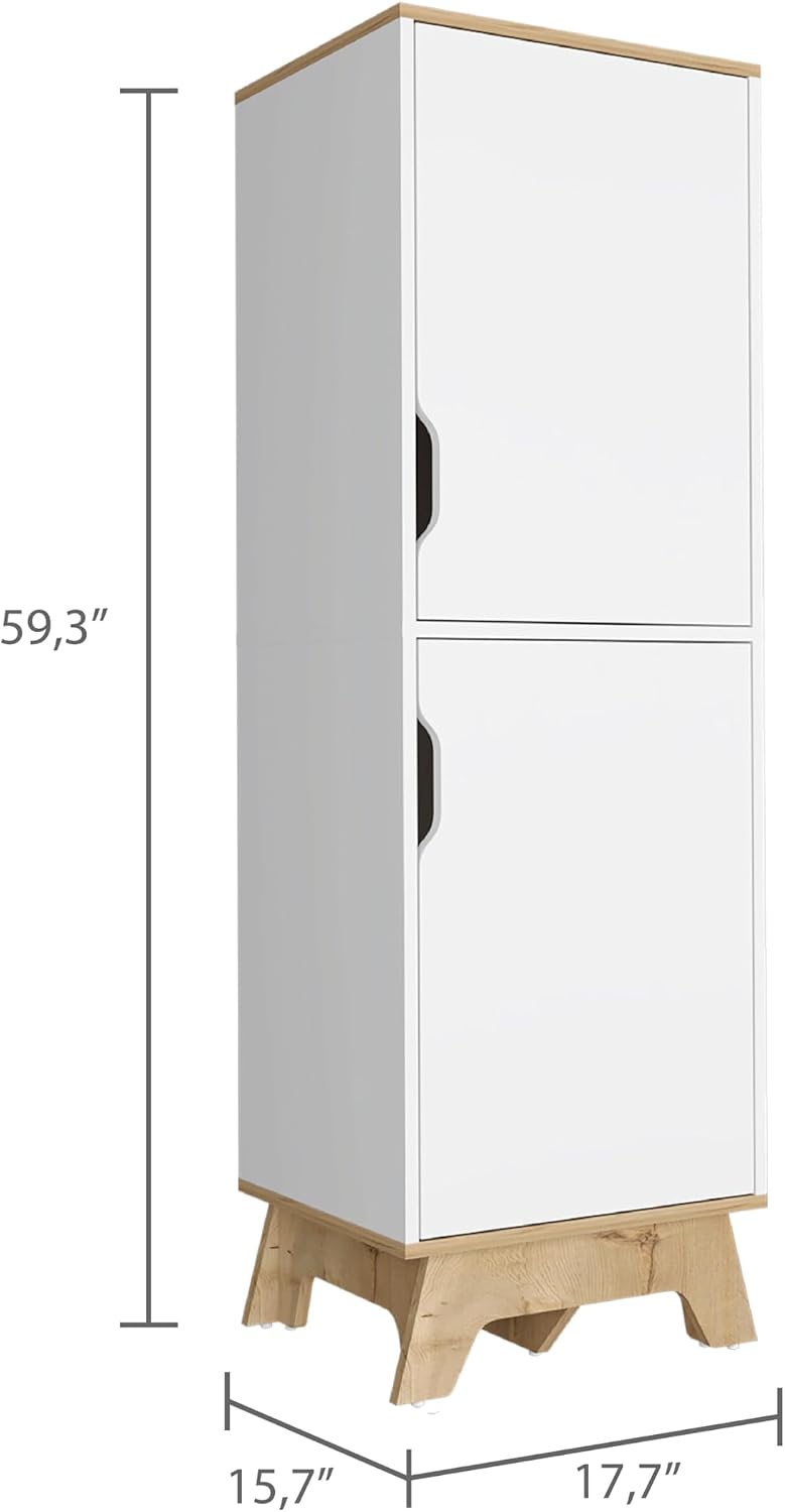 Single Kitchen Pantry,Four Storage Shelves,Double Doors Cabinets,Cupboard,Storage Cabinet,Buffets & Sideboards,for Dining Room