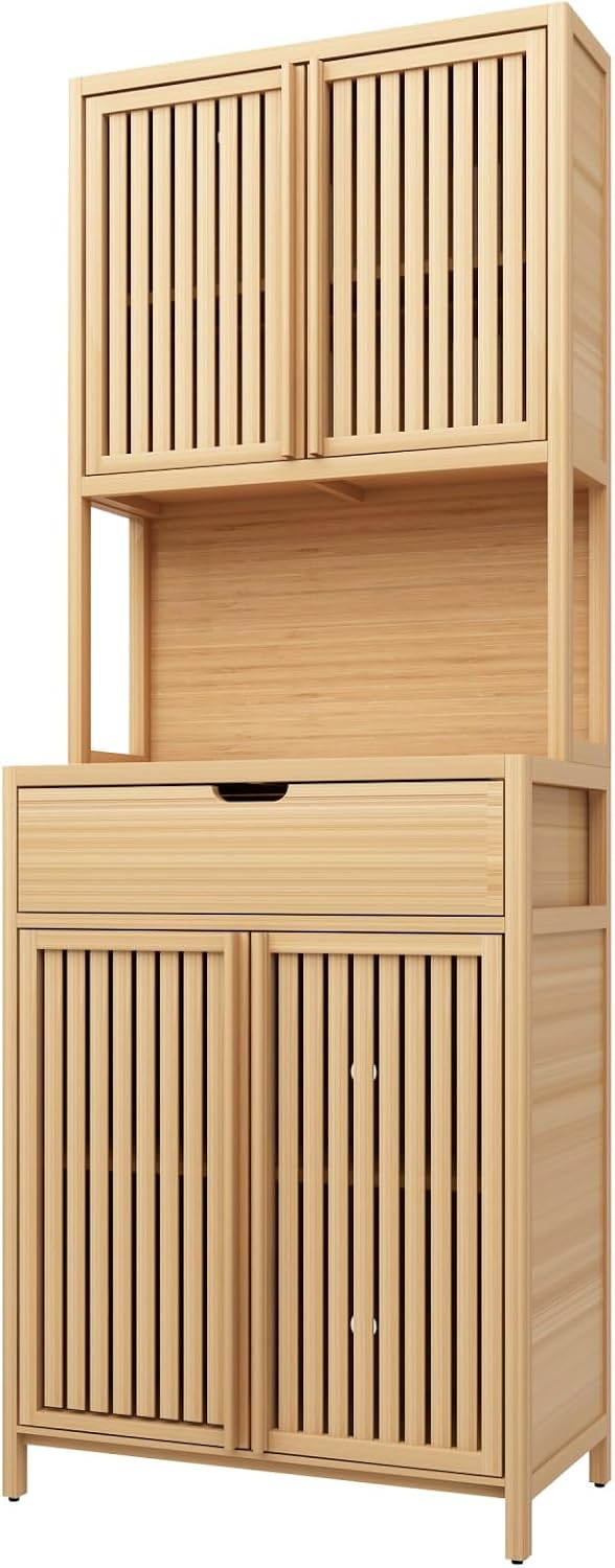 Freestanding Pantry Dideboard, Tall Bookcase Locker, Storage Cabinet for Main Living Spaces,for Kitchen Home