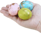 Winlyn 60 Pcs 6 Colors Foam Easter Eggs Pastel Easter Eggs Decorations Gold Leaf Easter Eggs Small Decorative Gold Speckled Eggs for Easter Basket Fillers Table Setting Spring Party Party Favors
