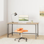 Hans Meditation Chair,Cross Legged Kneeling Chair for Ergonomic Posture Corrective Seat (Orange) (211)