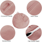 Kisoy Stuffed Animal Storage Bean Bag Cover Pets Dogs/Cats Lazy Beds. Washable Ultra Soft Corduroy Stuffed for Organizing Plush Toys or Textile, Sack Bean Bag