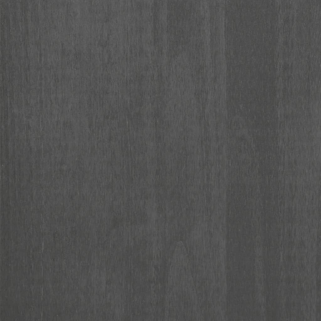 Sideboard Buffet Cabinet, Dark Grey Solid Pine Wood Credenza with 3 Drawers and 3 Doors, Wooden Storage Cupboard for Dining Room, Entryway, 44.5 Inches Long