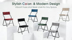 Padded Folding Chairs Set of 4, Heavy Duty Folding Chairs with Cushion, Portable and Comfortable Sets for Dining, Office, Party, Card Table Green