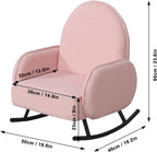 Baby Rocking Chair,Toddler Chair,Kids Chair,Kids Sofa, Shaky Metal Foot and Sherpa Fabric,Toddler Rocking Armchair for Boys and Girls Rest (Pink)