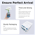 SUPMIND 16pcs Glass Bud Vase Set, Small Blue Flower Vases for Centerpieces in Bulk, Mini Vintage Vase for Wedding, Home Decor, Table Decoration