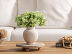 Ceramic Rustic Farmhouse Vase, Small Flower Vase Decorative Vase Short Pottery Vases for Home Decor Table Living Room Entryway Mantel Bookshelf Bedroom Bathroom Kitchen - 6" W