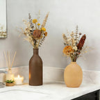 Ceramic Vase Set of 5, Neutral Decorative Vases for Home Decor, Modern Farmhouse Boho Pottery Vases, Terracotta Small Vases for Living Room, Entryway Table Decor