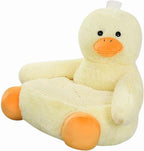 Yajuyi Cartoons Sofa Child Furry Panda Armrest Chair Soft Seat Cushion Comfortable Support Suitable for Play Room Home Decoration Living Room Bedroom, Duck