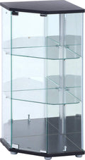 Fuji Boeki 99481 Collection Case, Figure Case, 3 Tiers, Width 21.7 x Depth 17.1 x Height 33.9 inches (55 x 43.5 x 86 cm), Black, Corner Type, Rear Mirror, Assembly Required