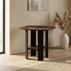 Furnifact Amber Pine Side Table with Elegant Finish, Modern Design, Durable Construction, Perfect for Accent and Living Room, Stylish Home Decor