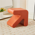 Modern PE Sofa Side Table, Creative End Table, Bedside Table, Magazine Rack, Versatile Cube Ottoman, for Bedroom, Living Room, Balcony(Orange)