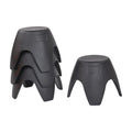 ECR4Kids Ayana Stackable Plastic Stool Seating Set, Children's Furniture, Black, 4-Pack