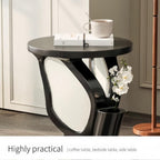 Butterflies Accent Side Table Vintage Round Tray Top End Table Artistic Sculpture Coffee Table for Living Room Entryway Balcony Lightweight