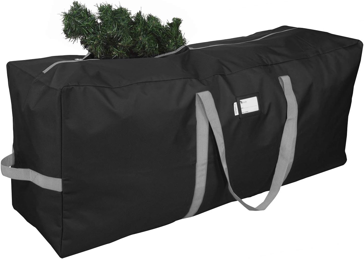 Heavy Duty Christmas Tree Storage Bag, Fits Up to 9 Ft. Tall Disassembled Trees, 25" H X 20" W X 65" L, Durable 600D Oxford Material, Heavy Duty Xmas Storage Container (Black)