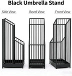 Umbrella Stand with Drip Tray, Black Indoor Umbrella Holder for Entryway, Hotel & Office Entrance, Minimalist Modern Home Decor, Durable & Space-Saving Umbrella Storage Rack