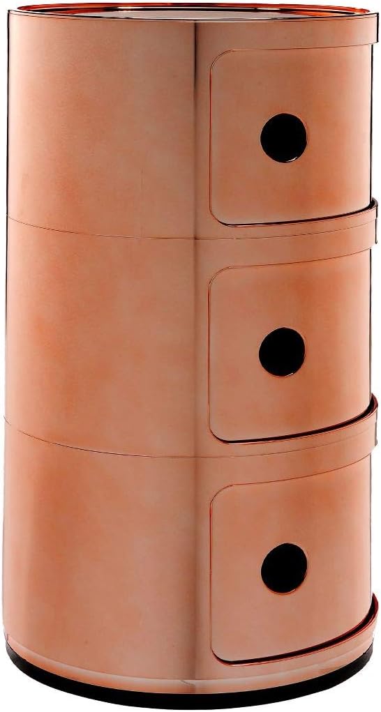 Kartell 5967/RR Componibili Drawers by Anna Castelli Ferrieri, Pack of 1, Metallic Copper