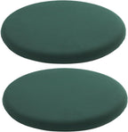 Dark Green 15.7 Inch 2 Pack Round Memory Foam Chair Pad, 1.8" Thick Anti-Slip Stool Cushion for Extended Sitting, Comfortable Seat Cushion for Dining Room Kitchen Office with Removable Cover