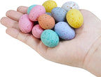 Winlyn 120 Pcs 8 Colors Mini Easter Foam Eggs Speckled Pastel Easter Eggs Small Decorative Artificial Easter Bird Eggs for Easter Basket Fillers Craft Projects Springtime Party Favors Table Setting