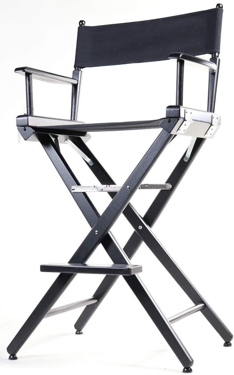 Filmcraft Professional Grade Studio Director's Chairs (30" Bar Height, Black Finish, Printed Producer Canvas)