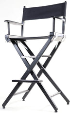 Filmcraft Professional Grade Studio Director's Chairs (30" Bar Height, Black Finish, Printed Producer Canvas)