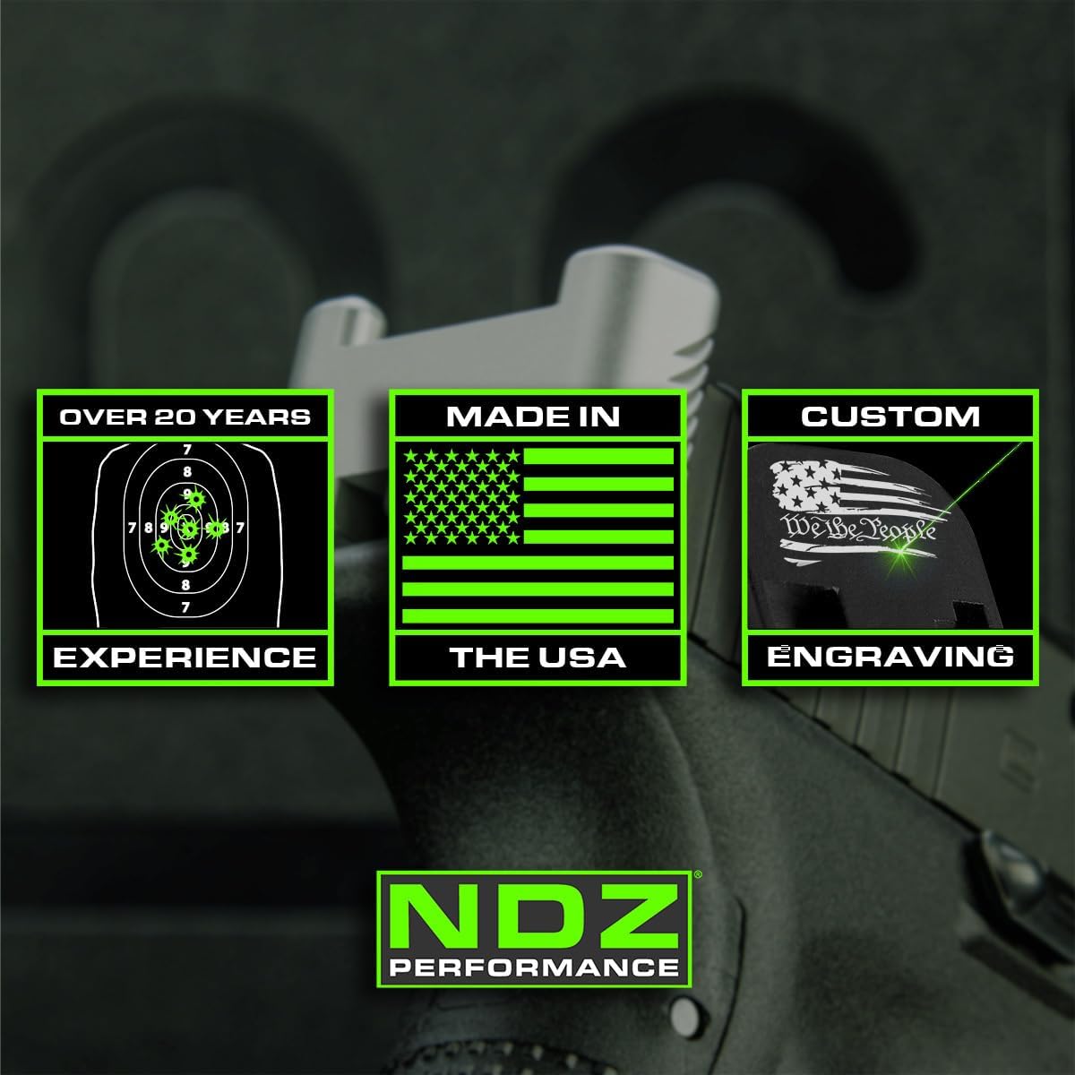 NDZ Performance Slide Cover Back Plate for Sig P365, P365 XL, P365 X Macro, P365 Fuse in 9mm .380, Made in The USA, Textured Anodized Aluminum Aspis Cut - Choose Plate Color