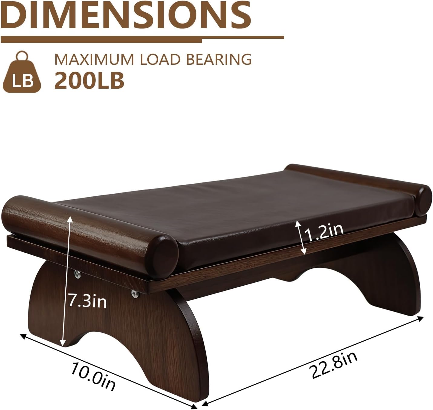 Prayer Kneeler Bench, Wooden Prayer Bench with Detachable Soft Cushion, Sturdy Home Kneeling Stool for Worship, Multi-Functional as Yoga Bench/Shoe Bench/Sofa Bench
