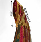 ETHINUMATIC®️ Recycled Silk Sari Ribbon Door Curtain, Bohemian Boho Room Divider, Rod Pocket, Handmade, 80x48 Inch (Yellow)