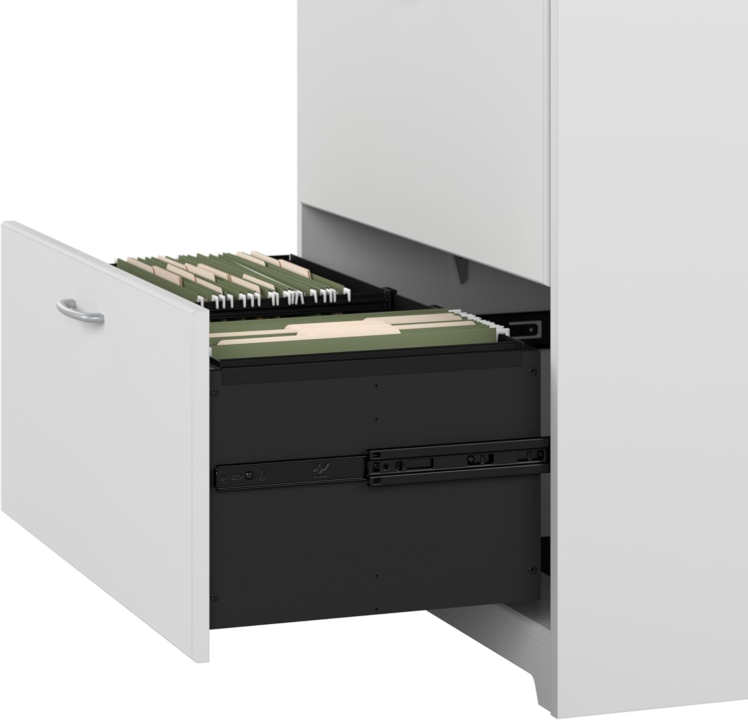 Bush Furniture L Shaped Desk with Hutch, 5 Shelf Bookcase and Lateral File Cabinet | Cabot Collection Corner Computer Table with Storage and Bookshelf | 60Wx23DX37W