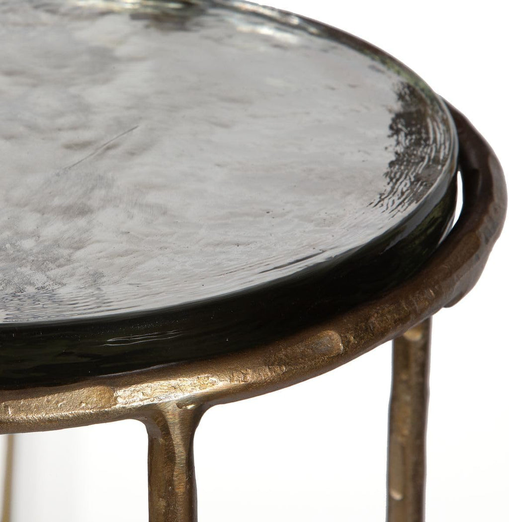 Eagerman Accent Table | Antique Gold Finish | Iron Construction | Transitional Accent Furniture | Ideal for Living Rooms, Bedrooms & Entryways | W23030