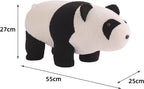 Animal Shaped Foot Stool, Foot Rest, Bedside Children Stool, Soft Padded Cushion Small Footstool Ottoman for Home Entryway Bedroom Playroom, Panda