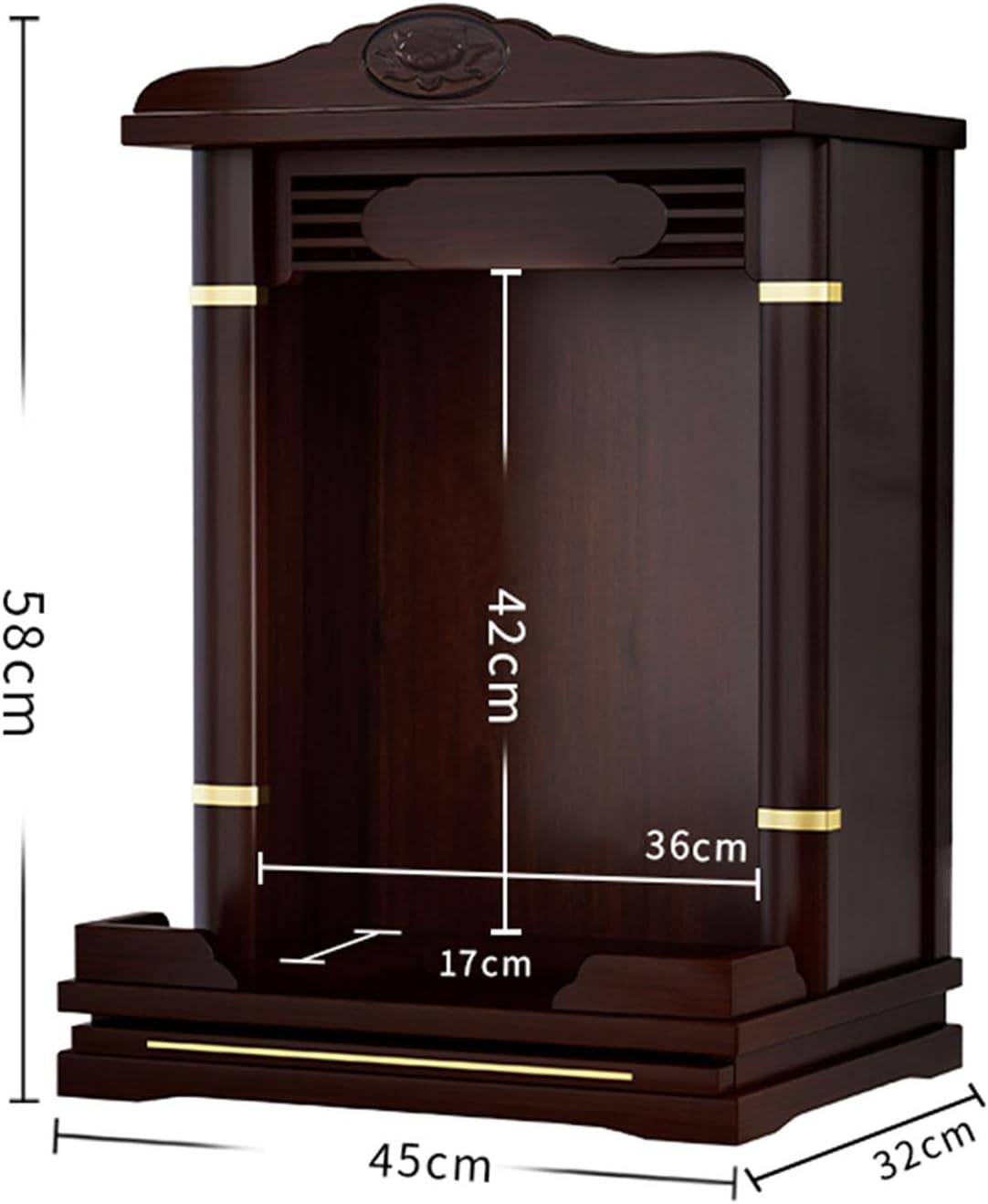Meditation Altar Table with Drawer, Wall-Mounted Shrine Stand for Home Prayers and Worship