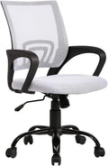BestOffice Ergonomic Office Chair Mesh Cheap Desk Chair Task Computer Chair Lumbar Support Modern Executive Adjustable Rolling Swivel Chair for Back Pain, White