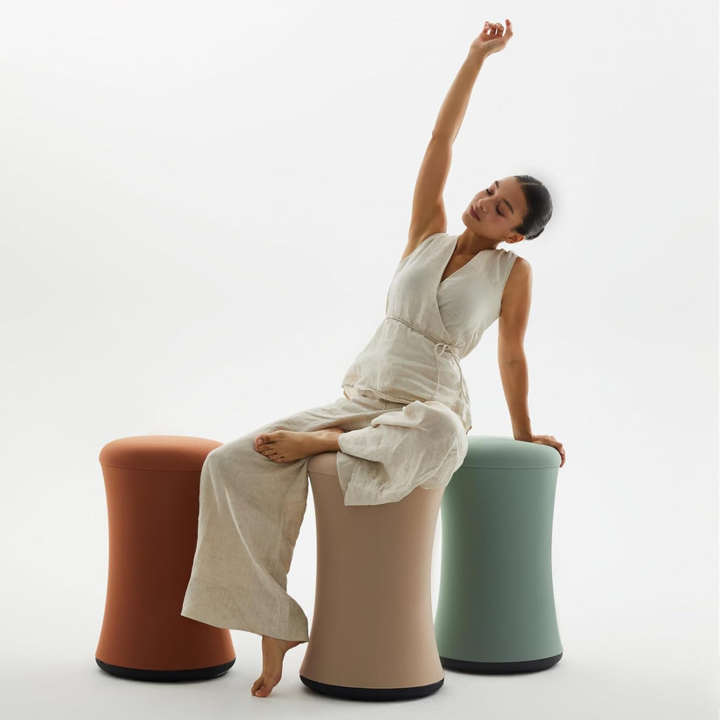 TopJob Boba Chair Stylish Ergonomic Active Wobble Stool, ADHD Chair, Improves Posture and Focus, Ergonomic with Height Adjustable Stool for Adults Children for Home Office