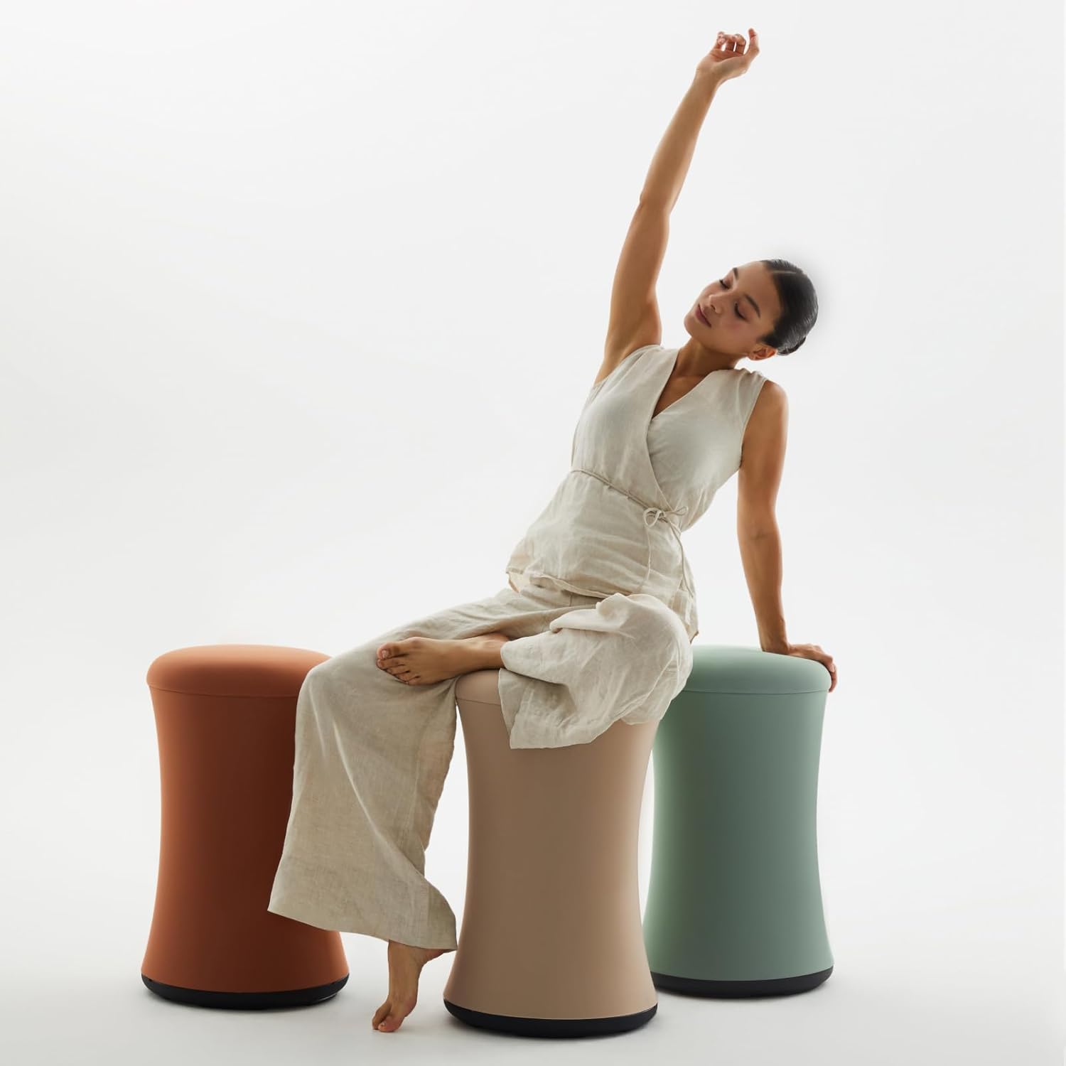 TopJob Boba Chair Stylish Ergonomic Active Wobble Stool, ADHD Chair, Improves Posture and Focus, Ergonomic with Height Adjustable Stool for Adults Children for Home Office