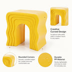 Modern Arch Stool, Creative Side Table Modern Minimalist End Table, 18.5 Inch Sofa Side Table for Bedroom, Living Room, Office (Ginger Color)