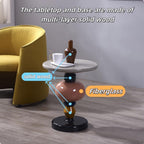 Fashionable and Creative Side Table, Mini Leisure Drink Table, Round Accent Table, Suitable for Living Rooms, Bedrooms and Balconies