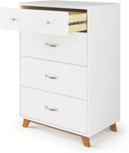 Child Craft SOHO Crib, 3-Drawer Dresser Nursery Set, Chest, 3-Piece, Includes 4-in-1 Convertible Crib, Dresser, Chest (White/Natural)