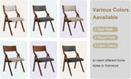 Ball & Cast Foldable Chair with Padded Seat,Wooden Portable Folding Dining Chair W/Ergonomically Designed Back and Cushion,Easy Carry,No Assembly Required,for Kitchen,Set of 2,Grey+Cherry