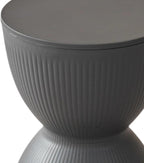 Round Foot Stool Footstool Sitting Change Shoe Stool for Home Bedroom Bedside Nursery, Gray