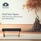 Meditation Bench (NAT. White), Seiza, Sustainable Acacia Wood with Curved Bottom Edges for The Perfect Posture, Meditation Stool, Prayer Bench, Meditation Chair, Yoga Stool