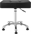 Kaleurrier Heavy Duty Stools with Bell Glides Backless Height Adjustable Stool - Swivel Stool Chair for Counter Bar Office Lab Home Kitchen Classroom Shop Garage(Stationary Casters, Black)