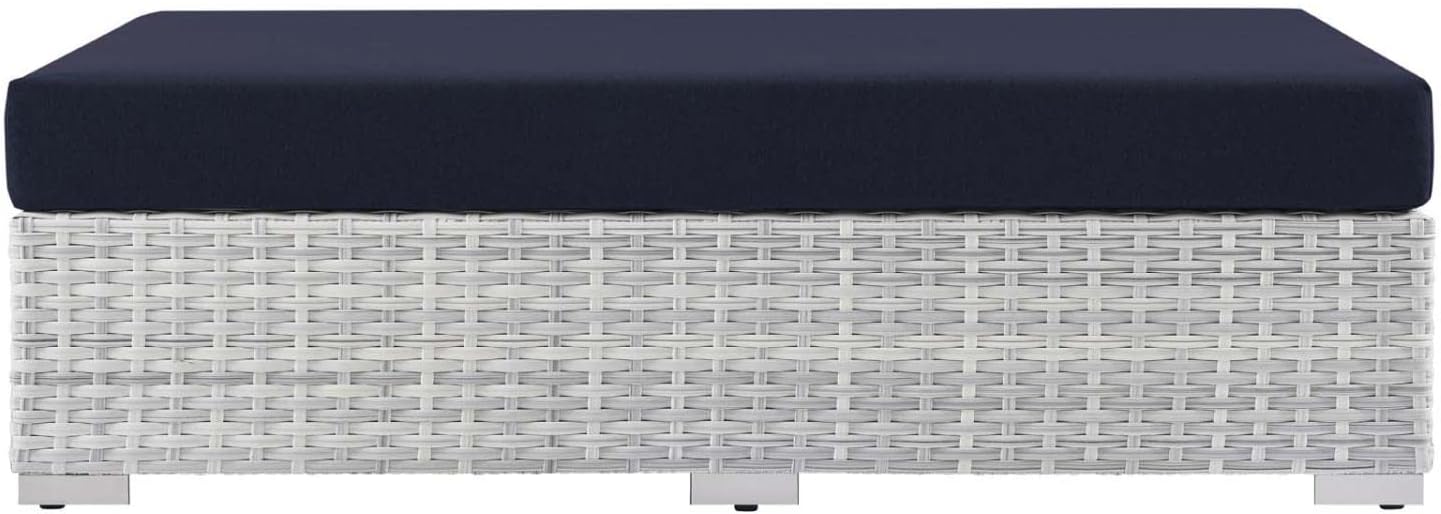 Modway EEI-4308-LGR-NAV Ottoman, Light Gray Navy