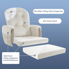 5 PCS Glider Rocker Cushions Set with Ottoman Cover - Thickened Non-Slip Washable Replacement Cushions with Side Pocket - Comfortable & Supportive for Glider Rockers