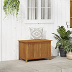 Casafoyer Garden Storage Box 35.4"x19.7"x41.7" Solid Acacia Wood-Rustic Outdoor/Indoor Storage Bench with Ample Space-Durable & Waterproof.