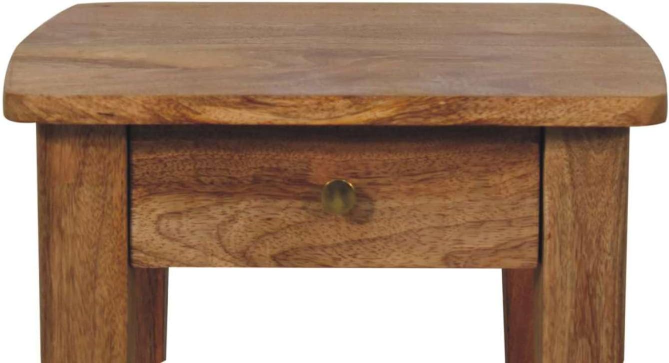 Rope End Table Solid Wood Brown Modern Storage Solution Versatile Room Use Simple and Modern
