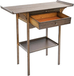 Free Standing Altar Table, Retro Chinese Style Altar Table with Drawers Meditation Table with Storage Tier and Auspicious Cloud Carving for Homes Temples Ancestral Halls (39.3x15.7x39.3 in)