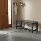 2-Person Outdoor Benches Weatherproof, Poly Lumber Outside Bench, All-Weather Garden Bench for Porch, Backyard and Park, Will not Rot and Fade, Easy Installation, Grey