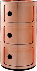 Kartell 5967/RR Componibili Drawers by Anna Castelli Ferrieri, Pack of 1, Metallic Copper