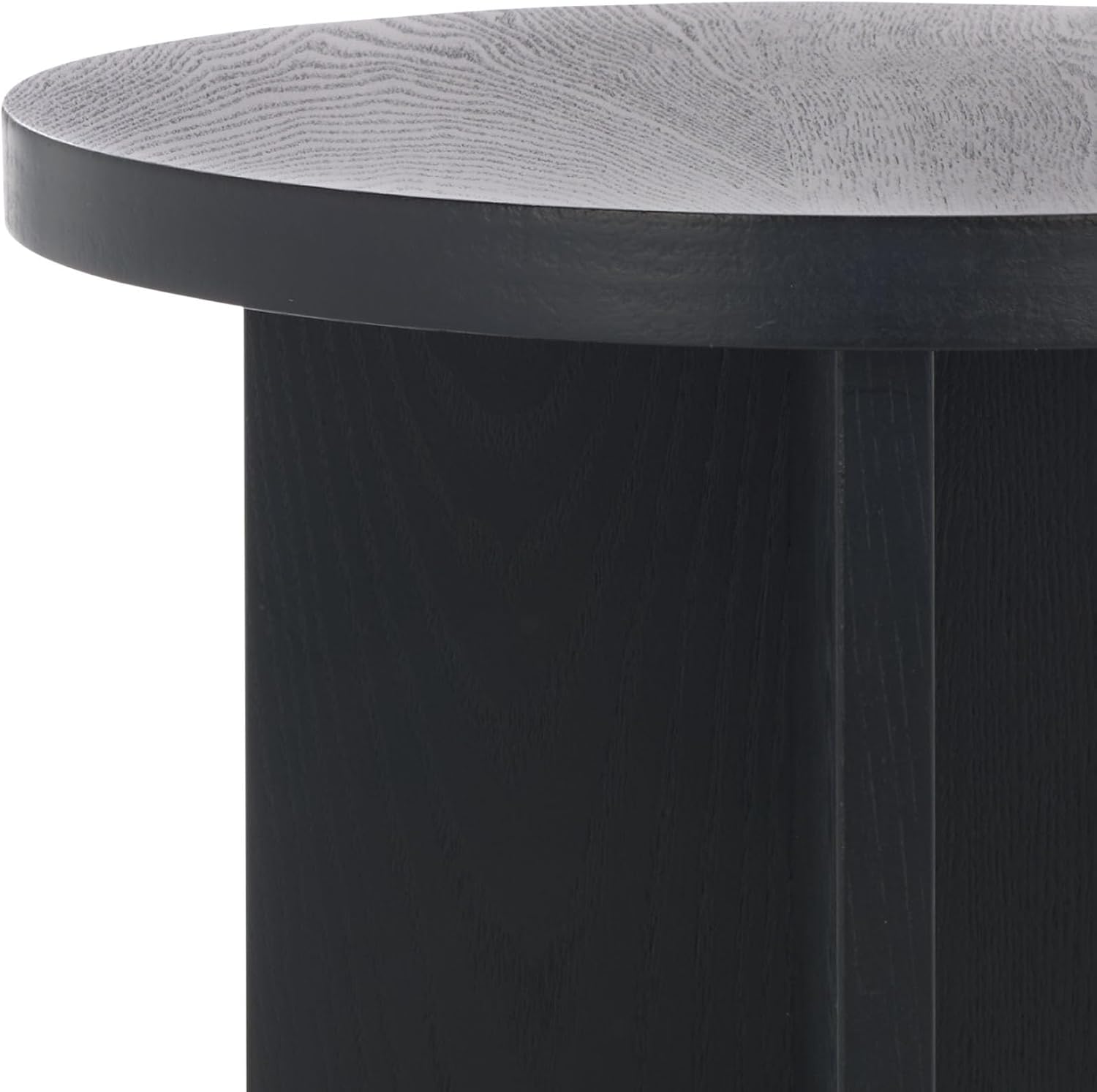 SAFAVIEH Home Collection Barashi Black Asymmetrical Round Top End Table